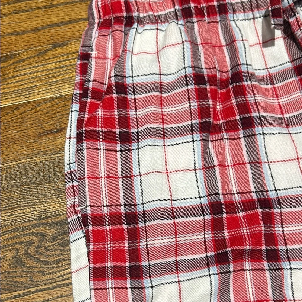 Red and White Plaid Pajama Pants - Picture 3 of 3